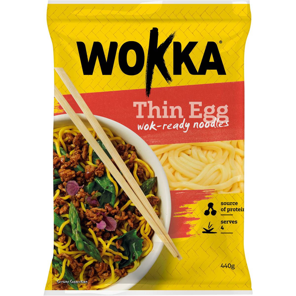 Calories in Wokka Noodles Thin Egg Style Stir Fry