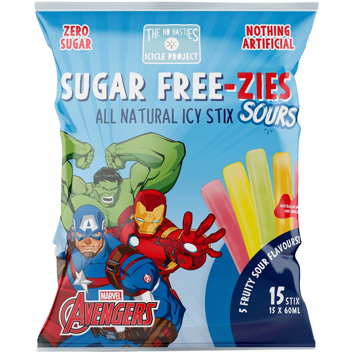 Calories in Peters Icy Pole Marvel Avengers Bar, All Flavours calcount