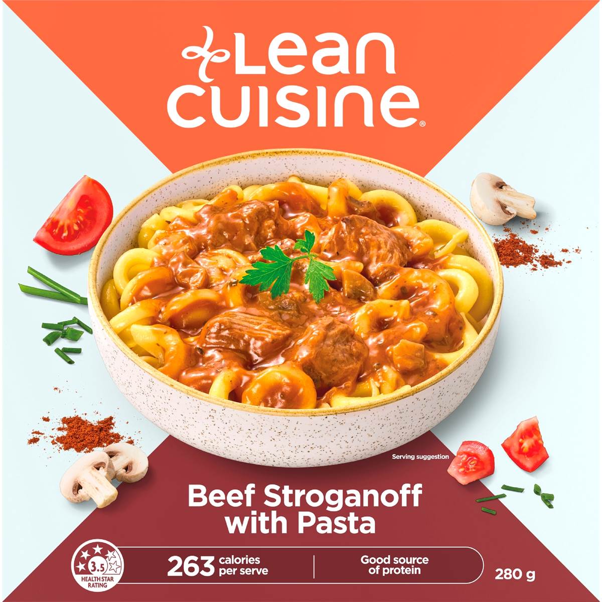Calories in Lean Cuisine Bowl Beef Stroganoff Beef Stroganoff With ...