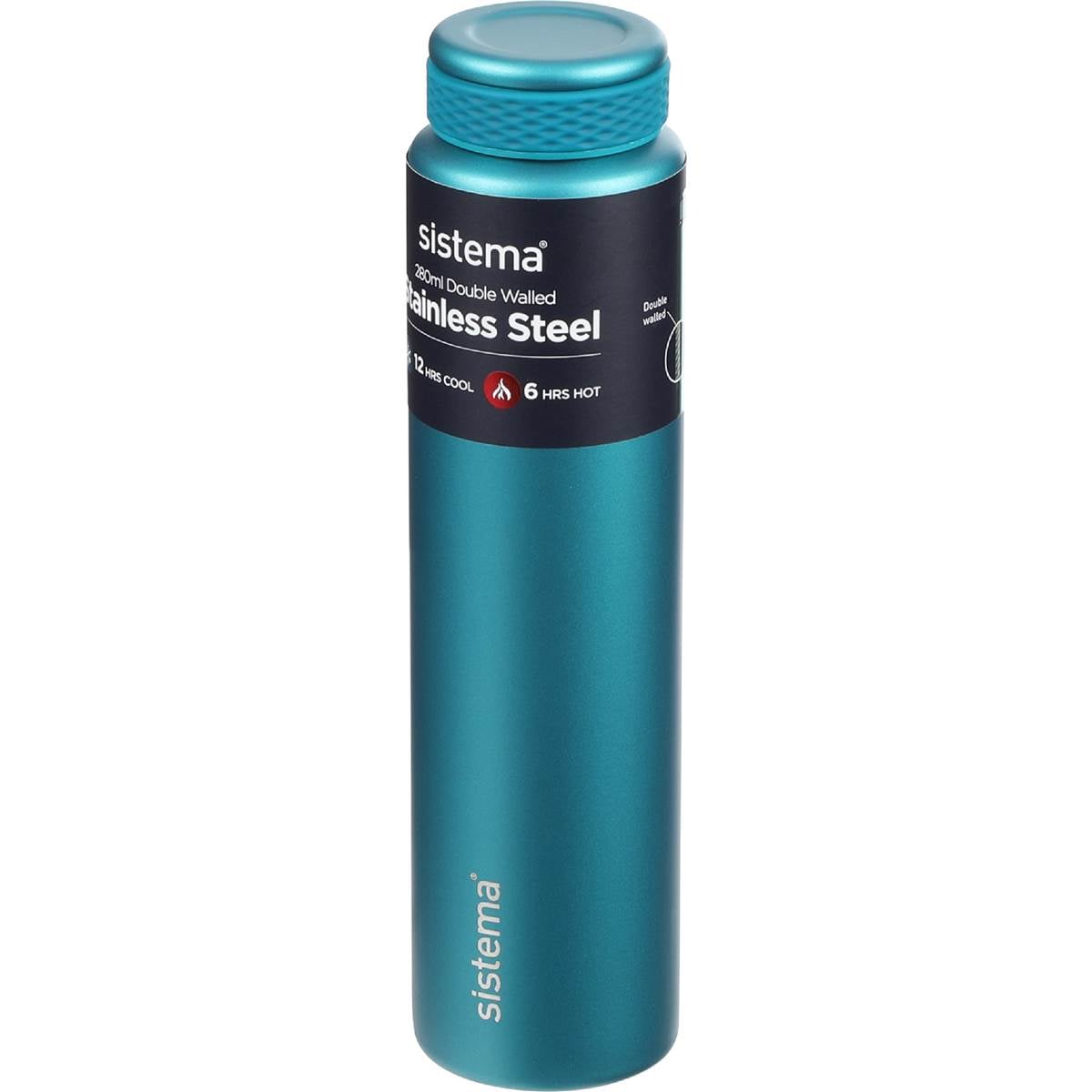 Sistema Stainless Steel Double Walled Bottle Assorted 280mL each