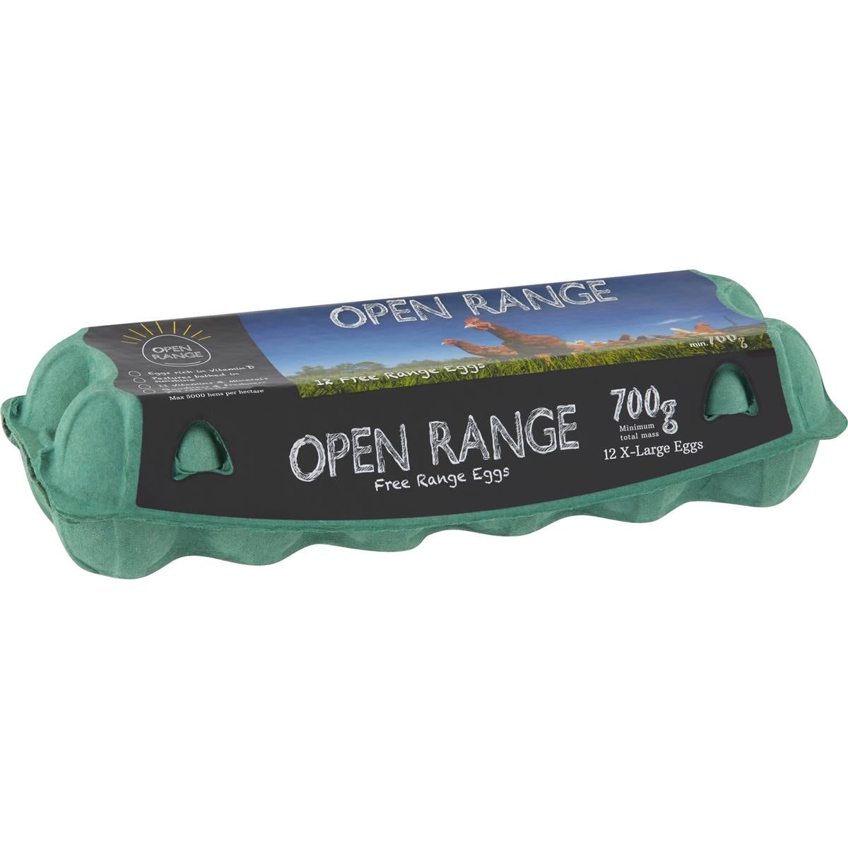 Open Range 12 Extra Large Free Range Eggs