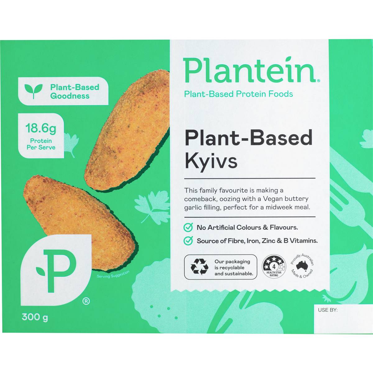 Plantein Plant Based Garlic Kyivs 300g
