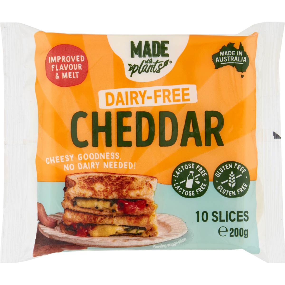 Made With Plants Cheddar Slices Dairy Free