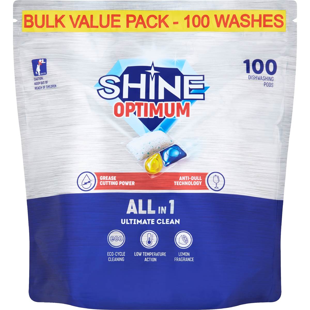Shine Optimum All In 1 Ultimate Clean Dishwasher Tablets