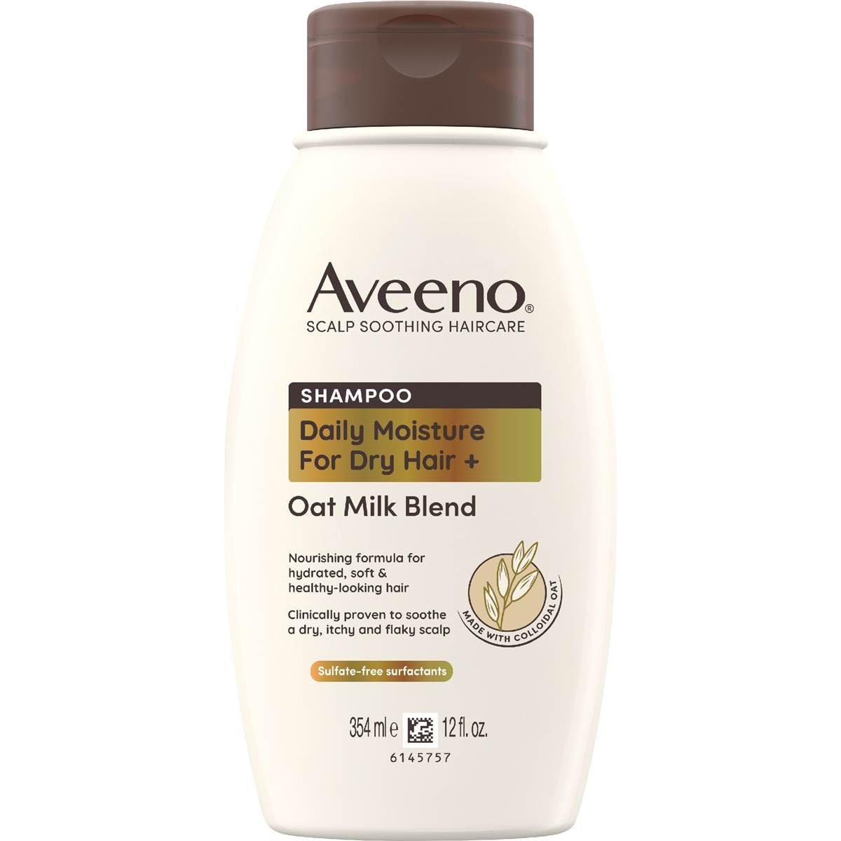 Aveeno Oat Milk Blend Moisturising Shampoo For Damaged Hair 354mL