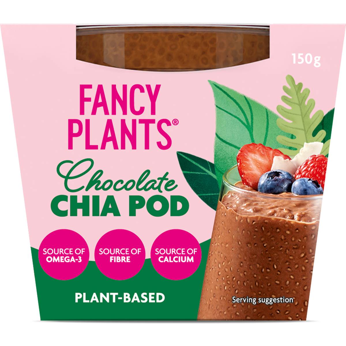 Calories in Fancy Plants Plant Based Chocolate Chia Pod