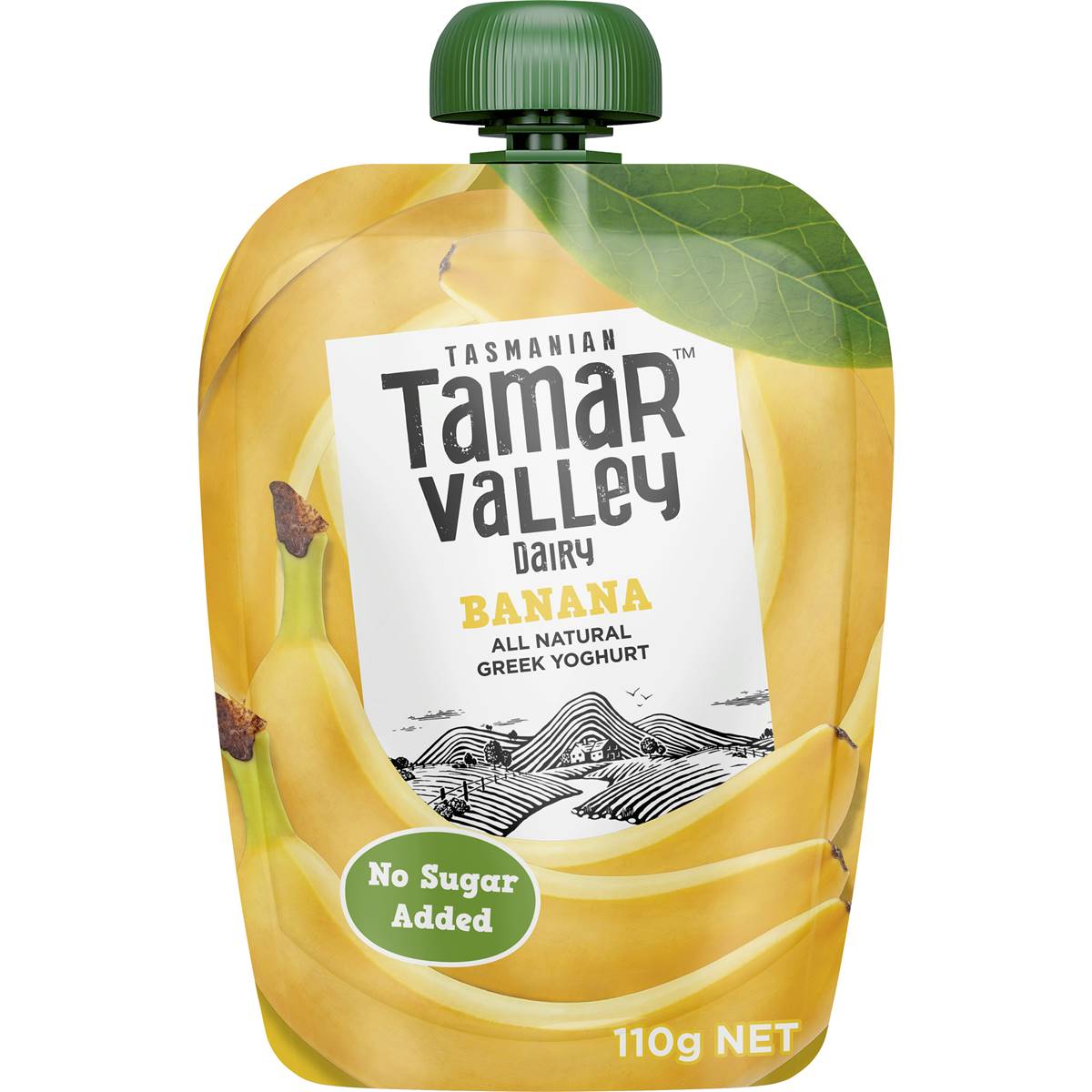 Calories in Tamar Valley Dairy Kids Greek Yoghurt Pouch Banana