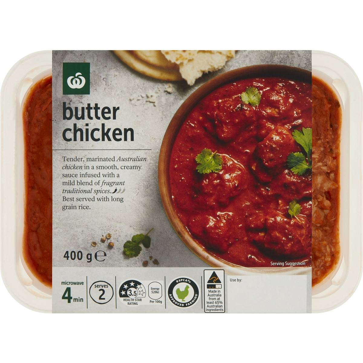 Calories in Woolworths Classic Butter Chicken