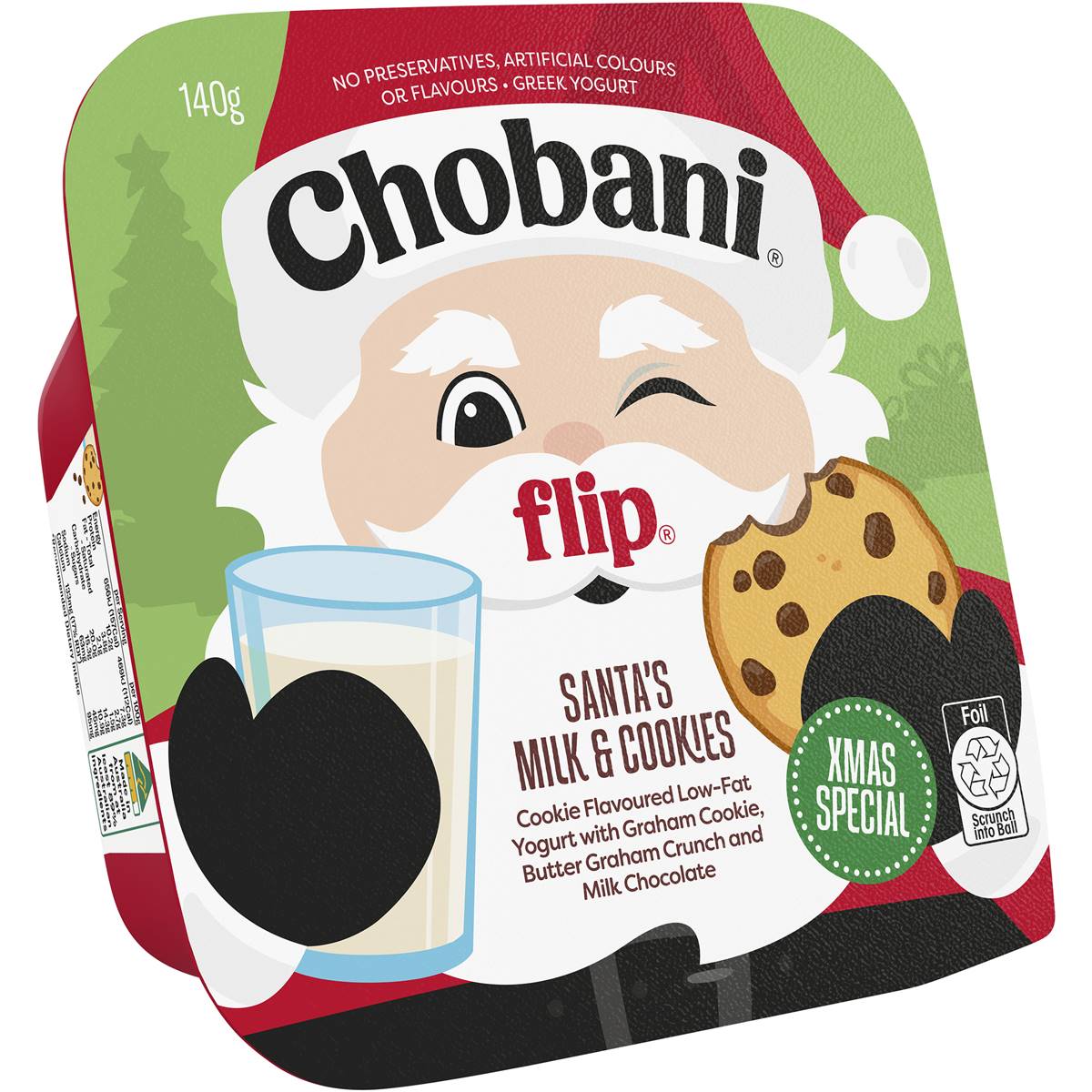 Calories in Chobani Flip Christmas Milk & Cookies calcount