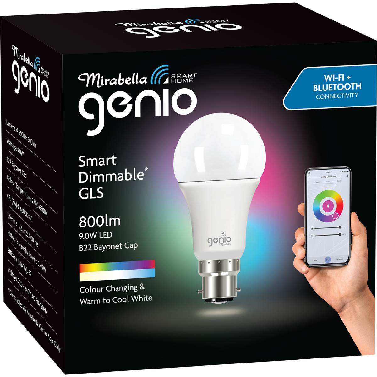 Mirabella Genio Wifi Dimmable 9W Led Gls Bayonet Cap each
