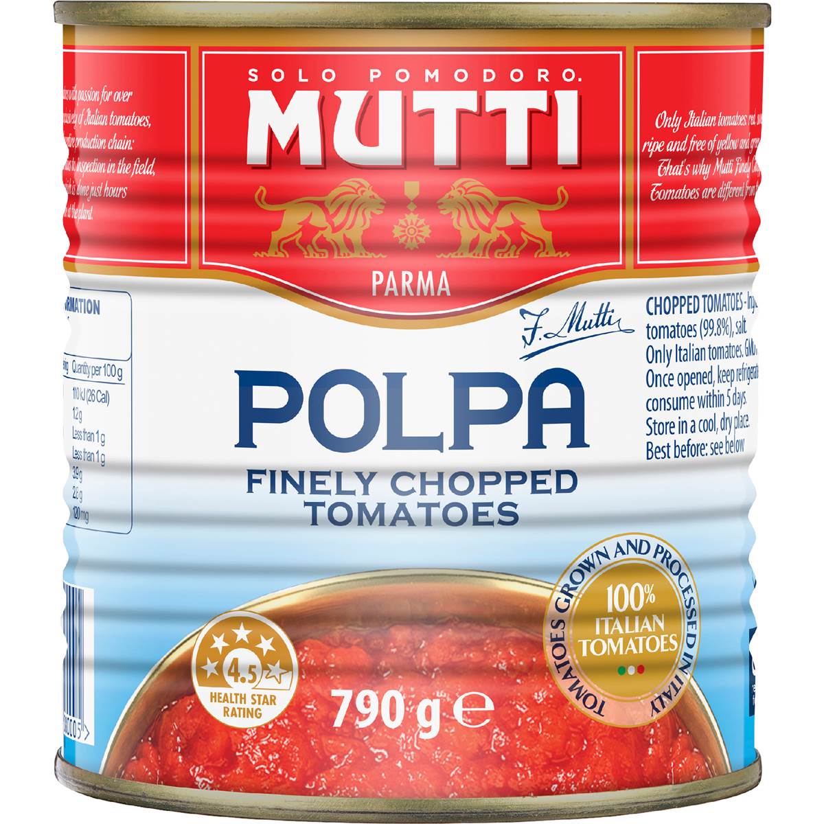 Mutti Polpa Finely Chopped Tomatoes 790g