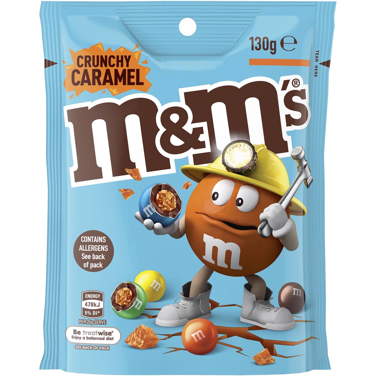 Calories in M&m's Crunchy Caramel Bag Calorie Counter Australia