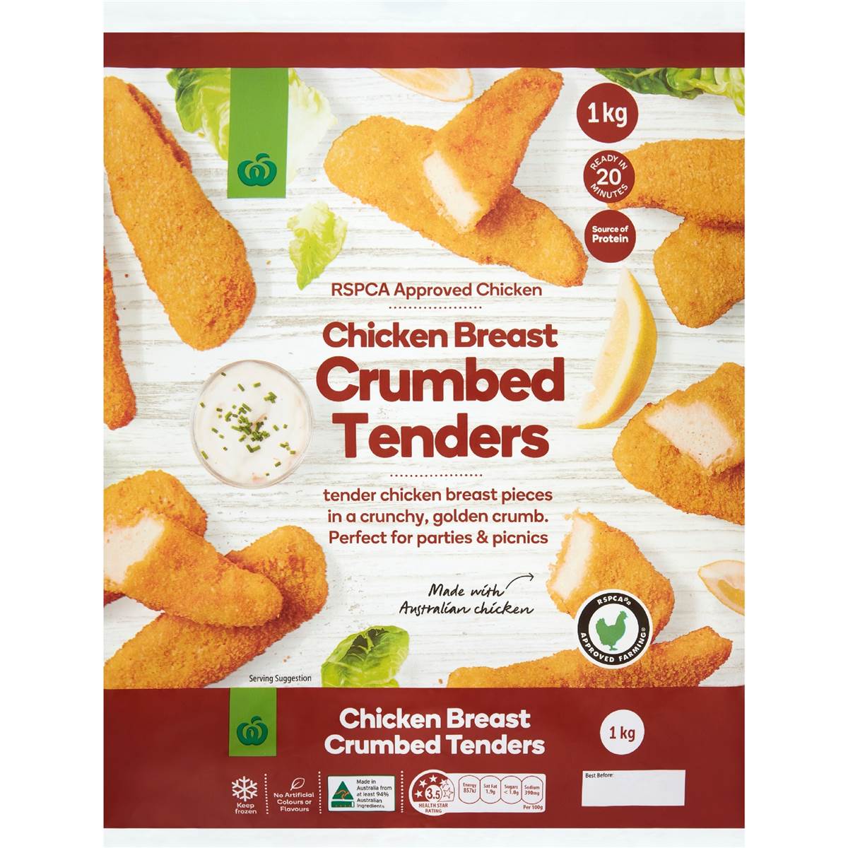Woolworths Crumbed Chicken Breast Tenders