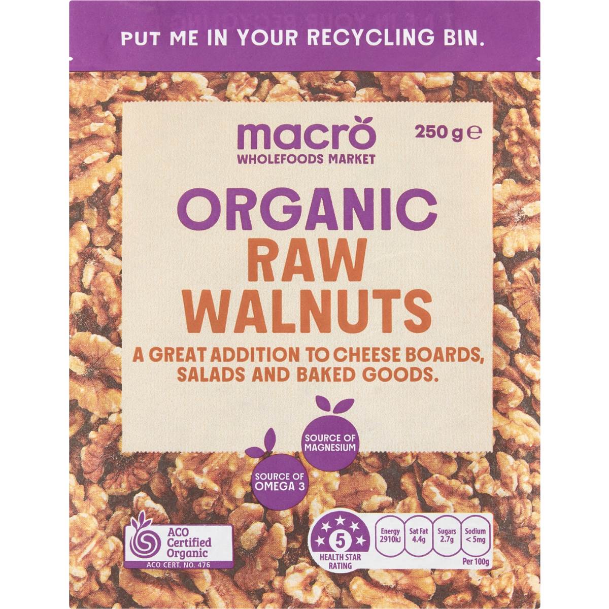 Calories in Macro Walnuts calcount