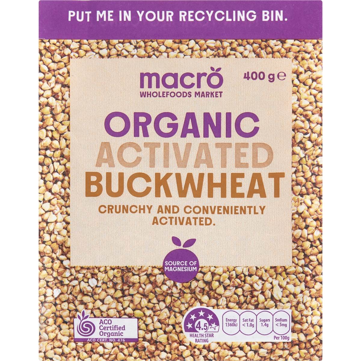 Macro Certified Organic Activated Buckwheat