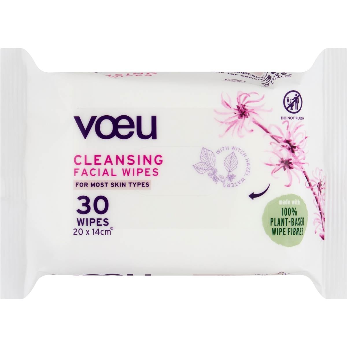 Voeu Cleansing Facial Wipes 30 pack