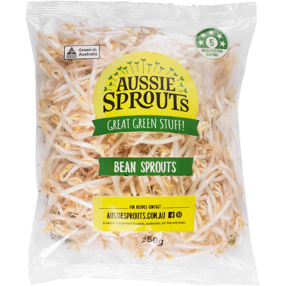 Calories in Aussie Sprouts Bean Sprouts Bean Shoot