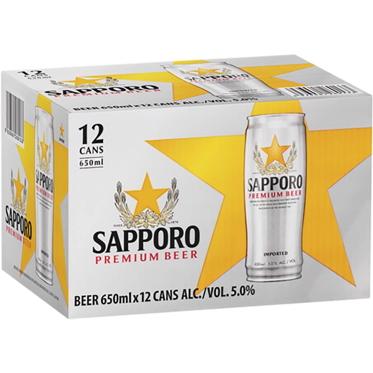 Calories in Sapporo Premium Lager Beer Cans calcount