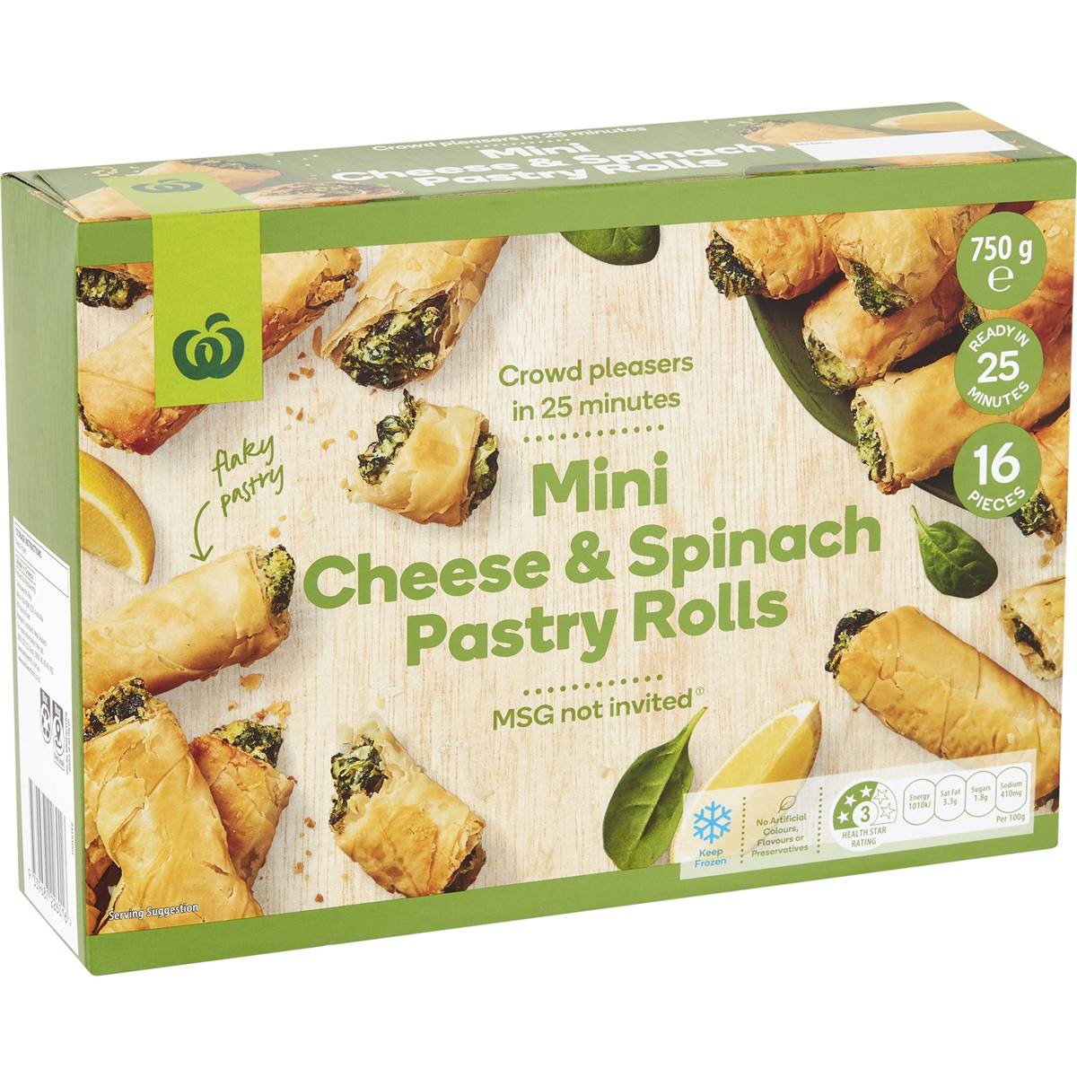Woolworths Mini Cheese & Spinach Pastry Rolls