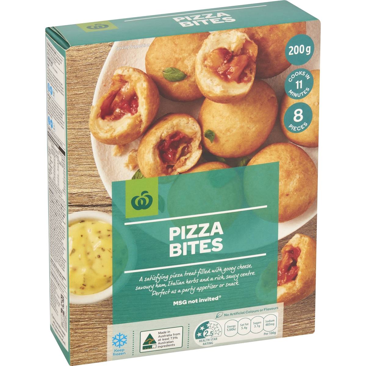 Calories in Woolworths Pizza Bites