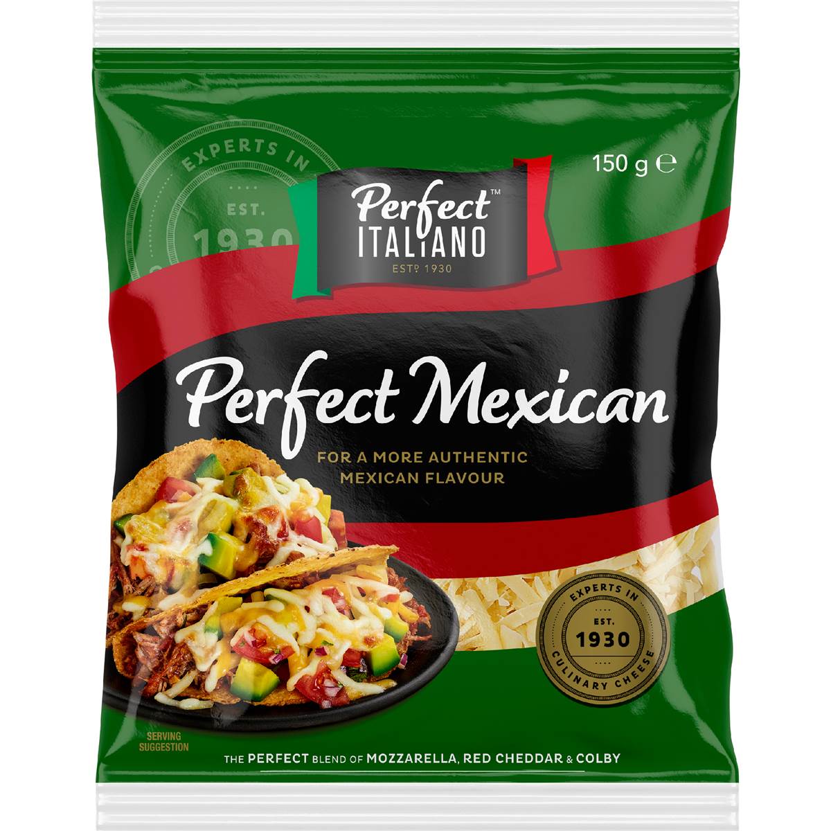 Calories in Perfect Italiano Mexican Cheese Blend Grated calcount