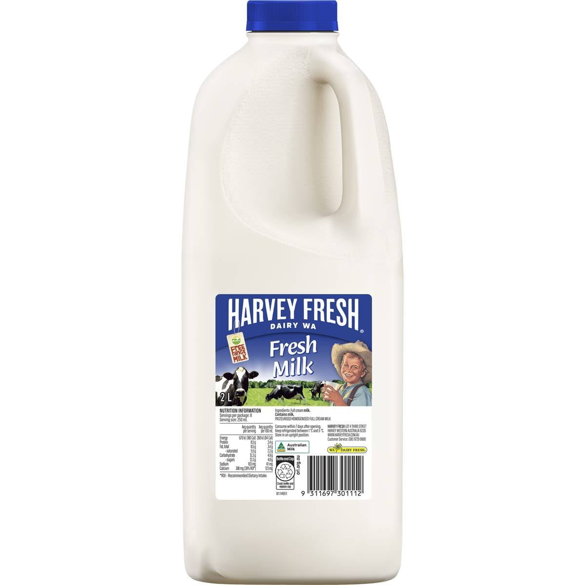 Harvey Fresh Full Cream Milk 2l Woolworths