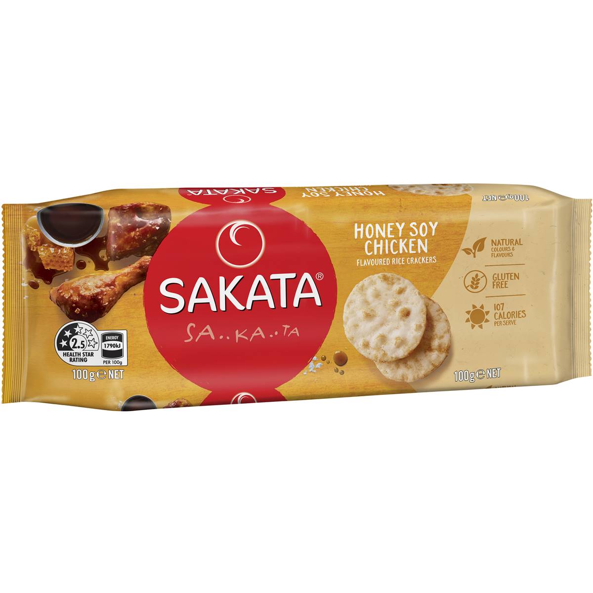 Calories in Sakata Honey Soy Rice Crisps calcount