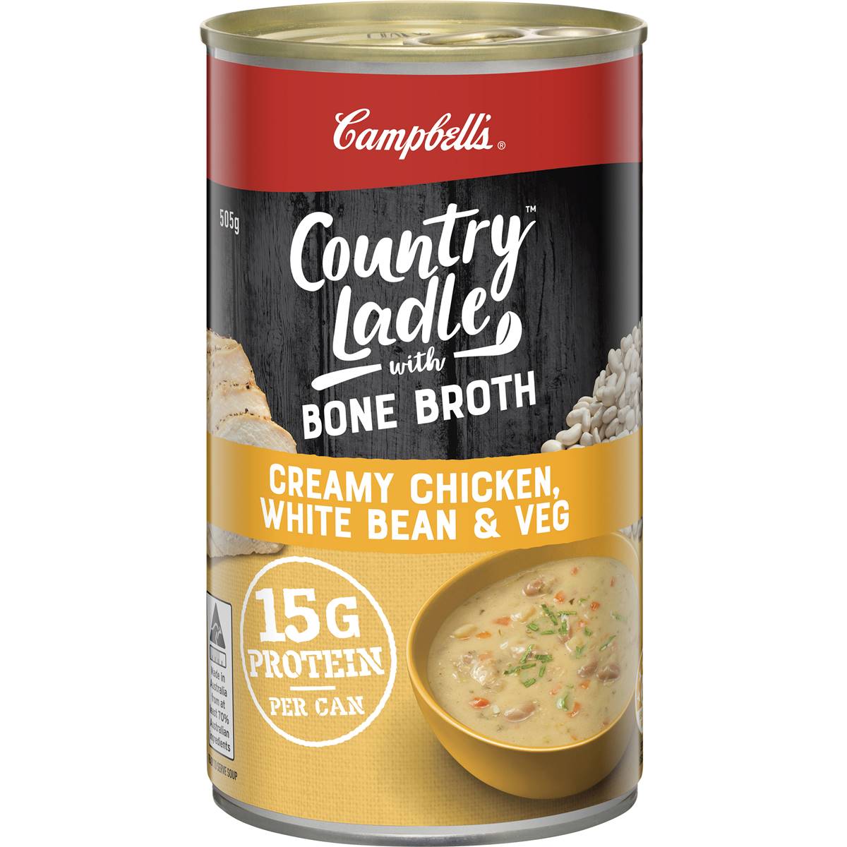Calories in Campbell's Bone Broth Beef calcount