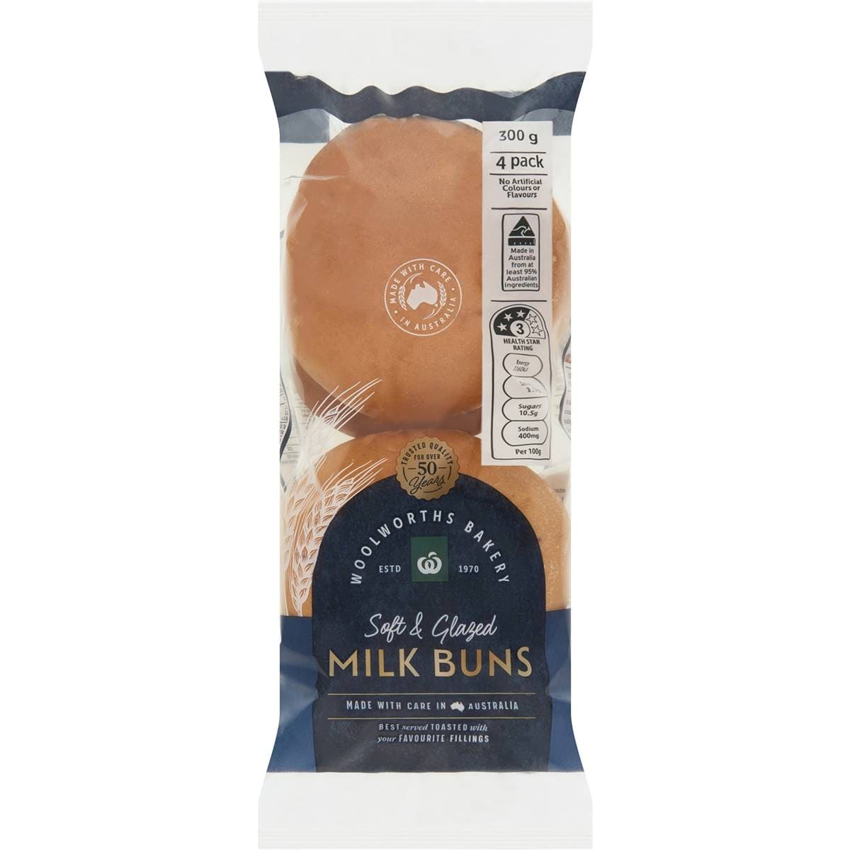 Woolworths Soft & Glazed Milk Buns