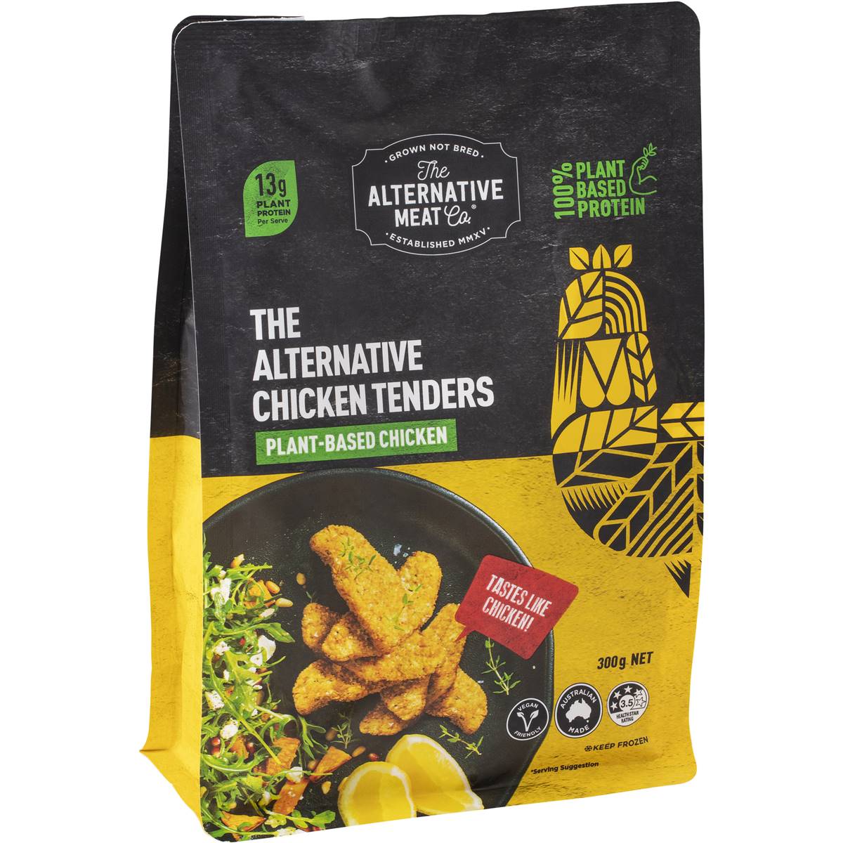 Calories in The Alternative Meat Co The Alternative Chicken Tenders Plant Based Chicken