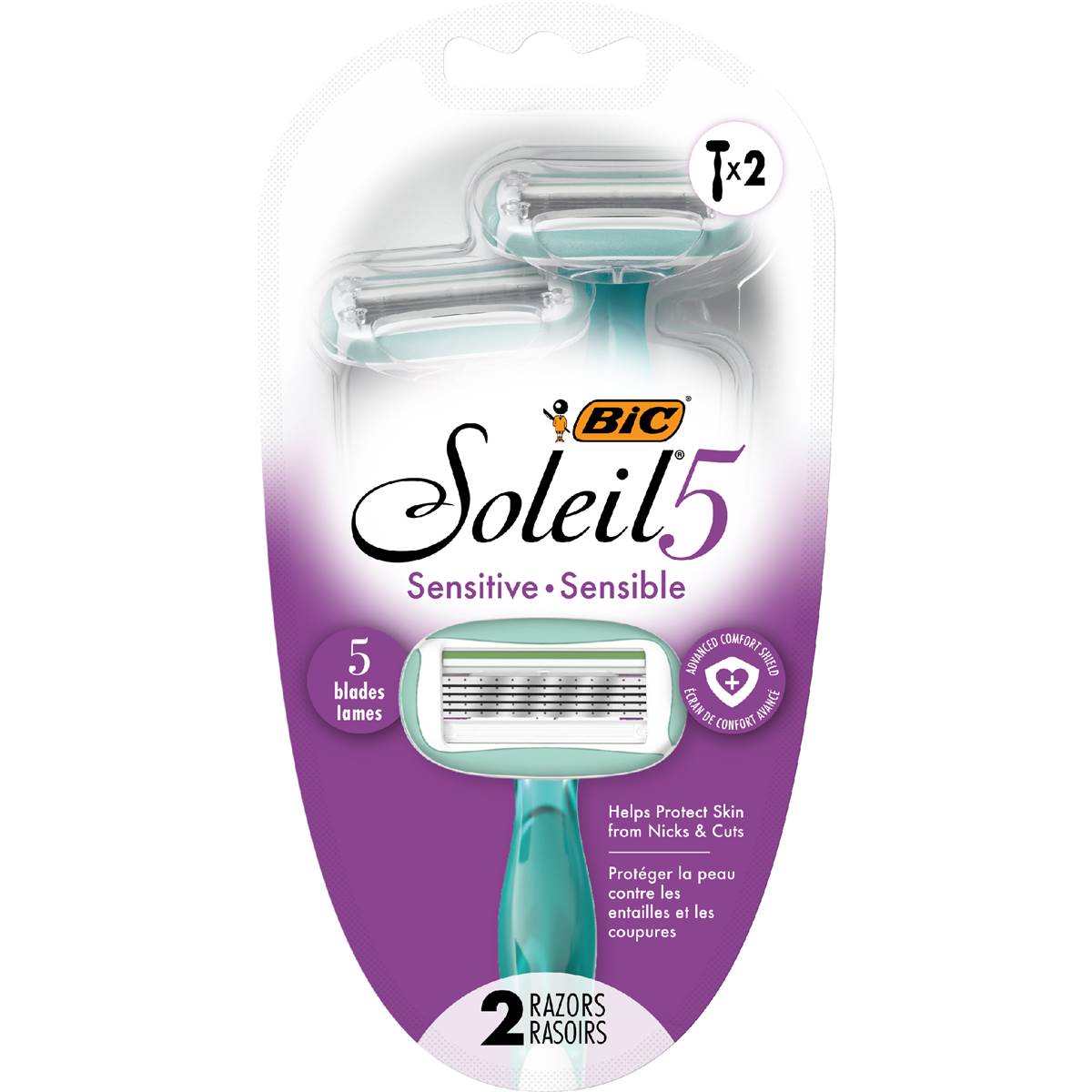 BIC Soleil Sensitive Advanced Disposable Razors 2 pack – Woolworths