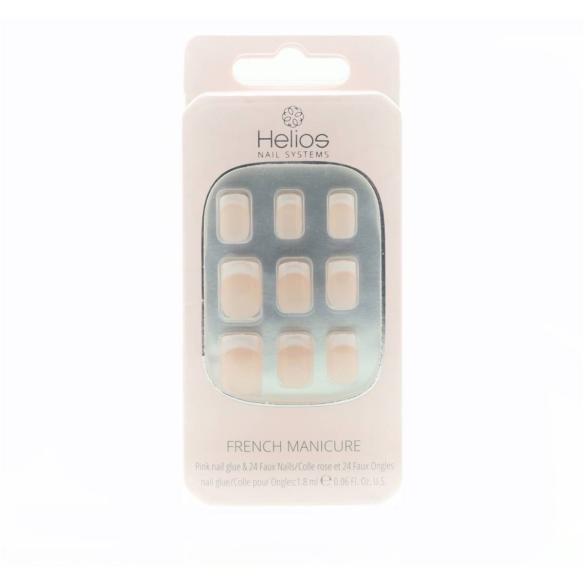 Helios Artificial French Manicure Pink Nail Medium