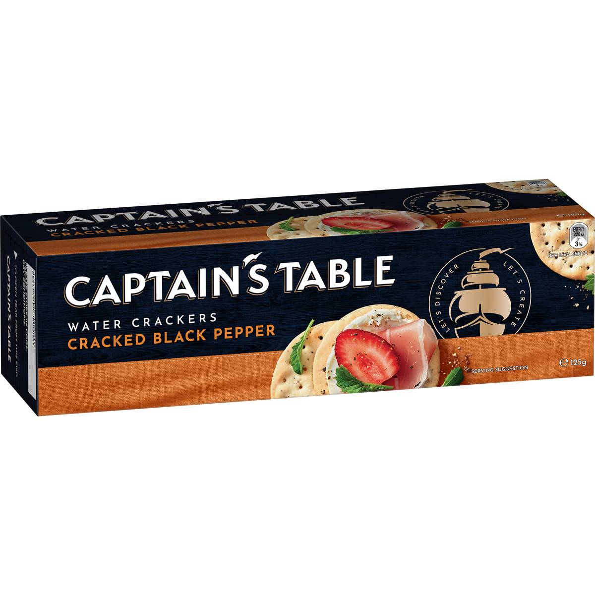 Calories in Captain's Table Cracker Cracked Pepper calcount