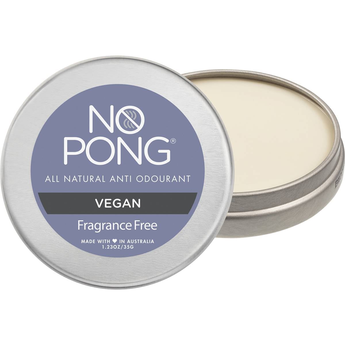 No Pong Fragrance Free Solid Deodorant