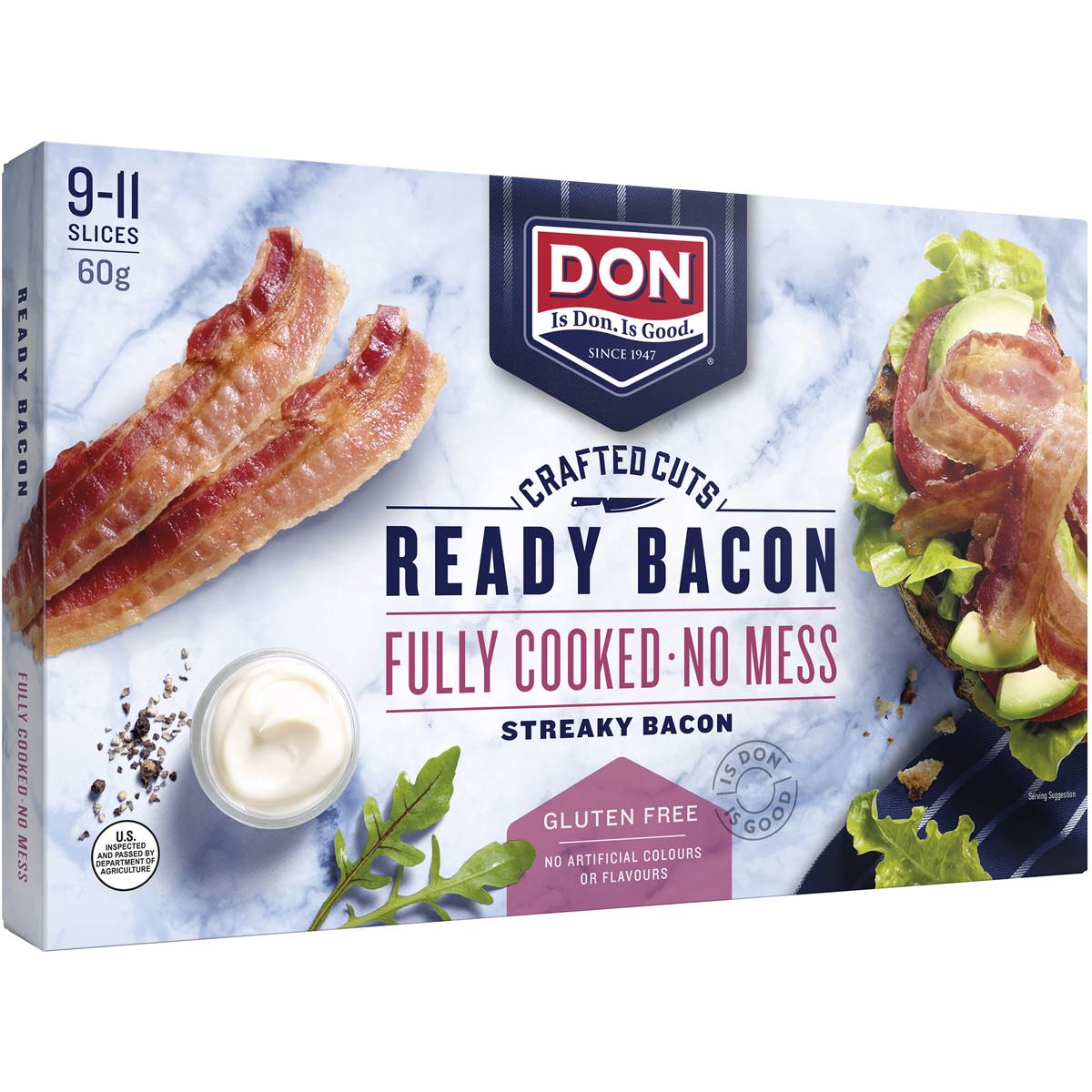 Calories in Don Smallgoods Premium Streaky Rindless Bacon calcount