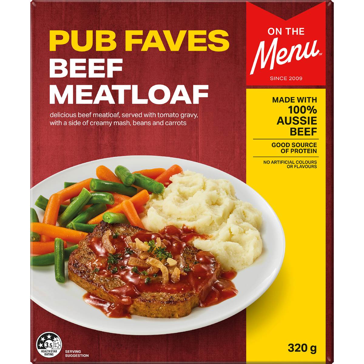 On The Menu Pub Favourites Beef Meatloaf 320g