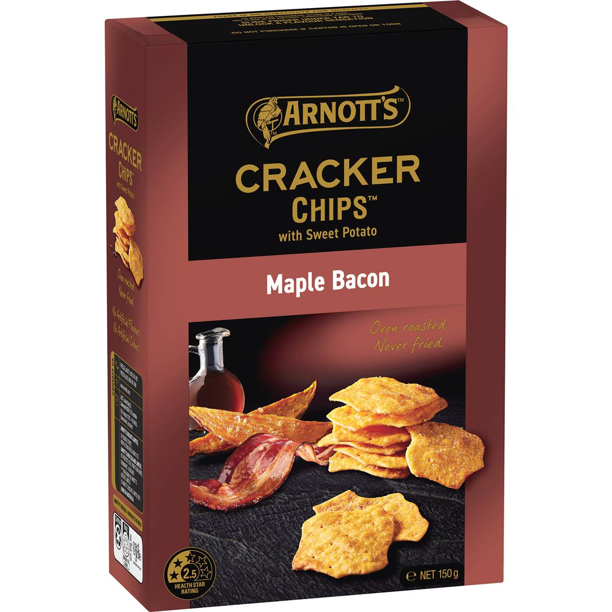 Calories in Arnott's Crackers Chips Sweet Potato & Maple Bacon calcount
