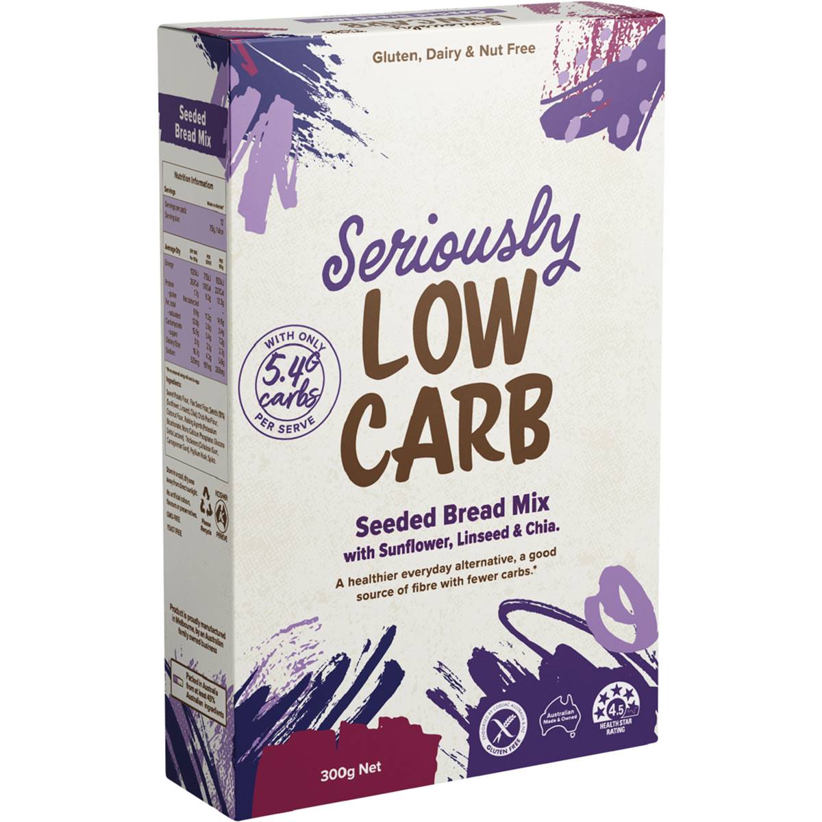 Calories in Seriously Low Carb Seeded Bread Mix