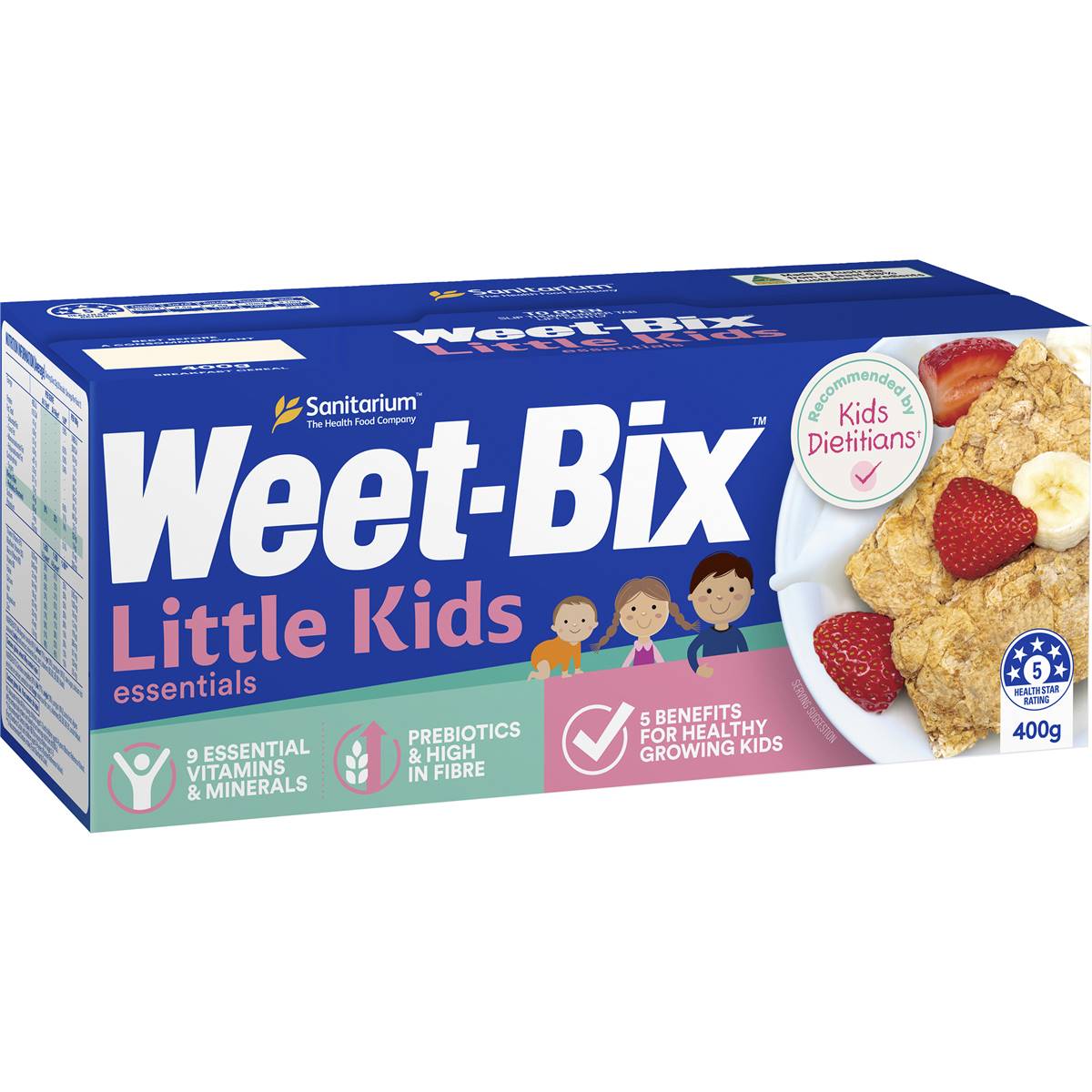 Calories in Sanitarium Weetbix Little Kids Essentials Breakfast Cereal