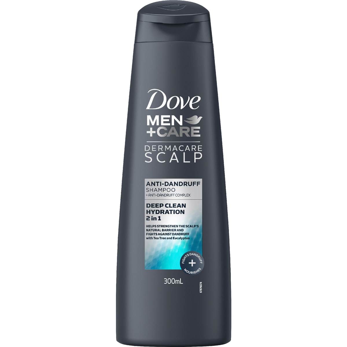 Dove Men+Care Anti-Dandruff Shampoo Dermacare Scalp 2 in 1 300mL