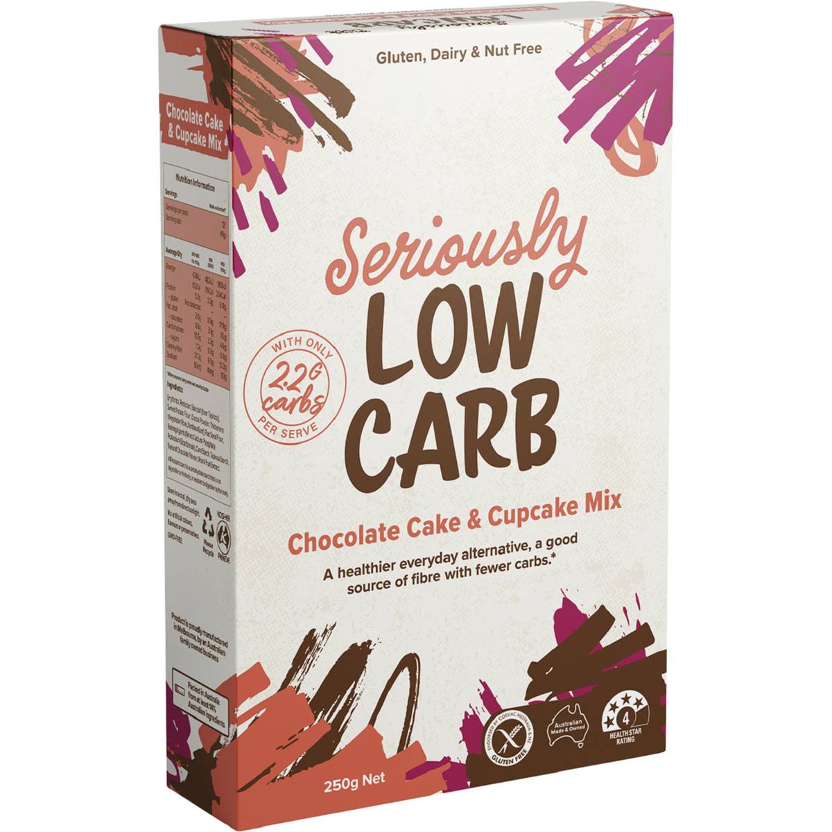 Calories in Seriously Low Carb Chocolate Cake & Cupcake Mix