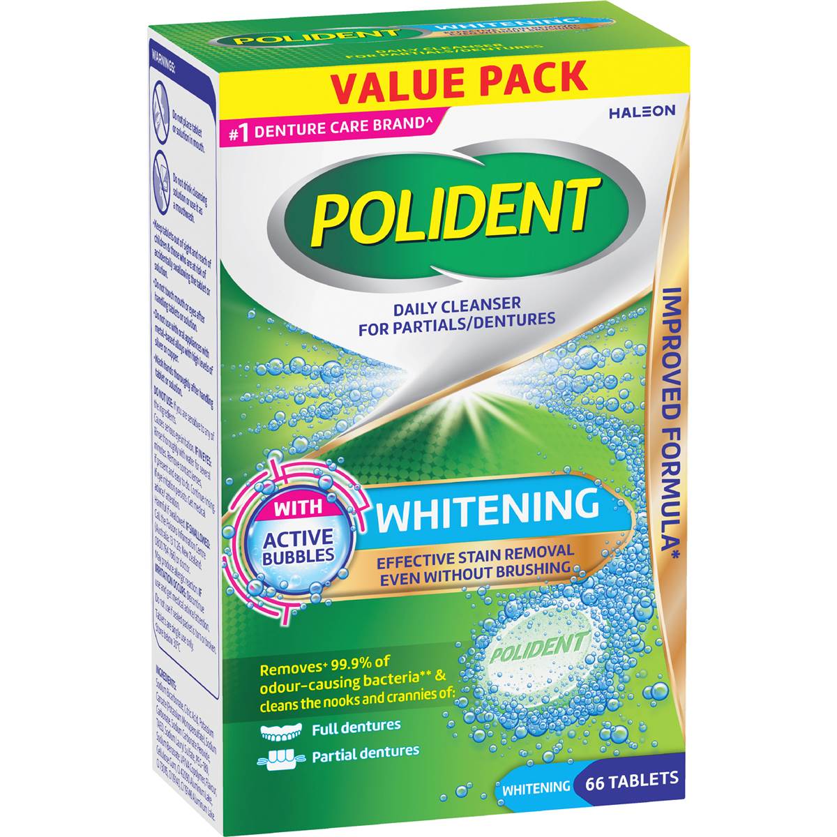 Polident Whitening Denture Cleaner For Dentures & Partials