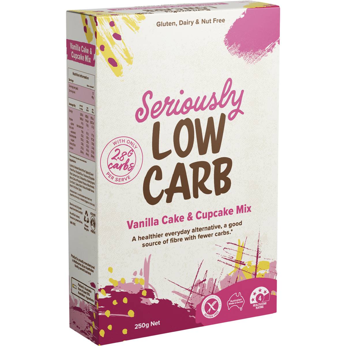 Calories in Seriously Low Carb Vanilla Cake & Cupcake Mix
