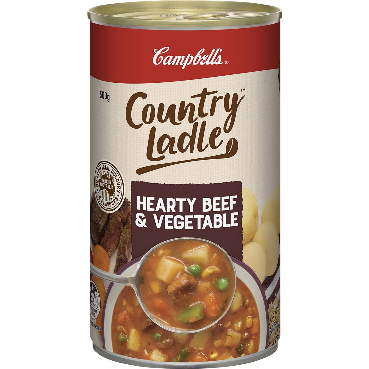 Calories In Campbells Country Ladle Canned Soup Beef And Vegetable Calcount