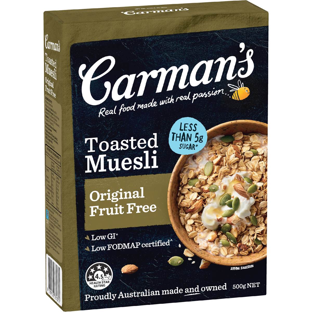 Calories in Carman's Muesli Bars Original Fruits Free Calorie Counter