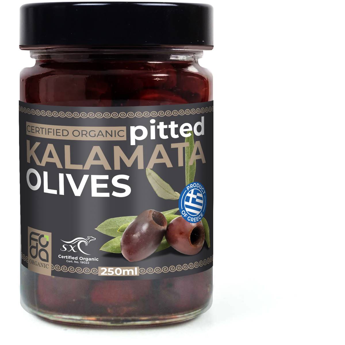 Calories in Foda Organic Pitted Kalamata Olives Calorie Counter Australia