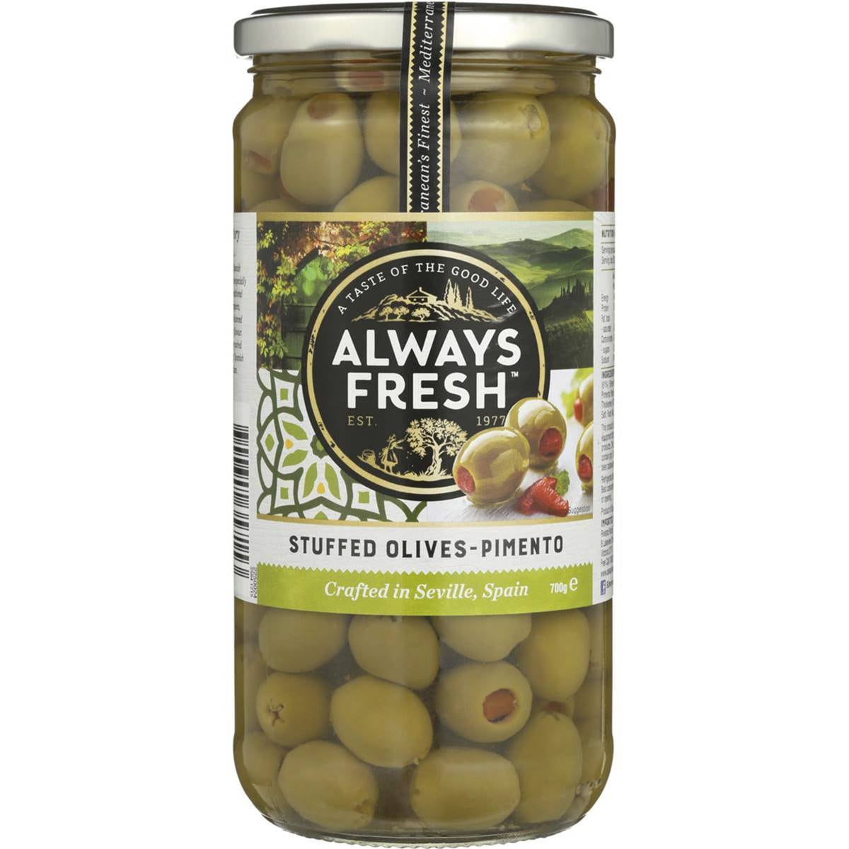 Calories in Always Fresh Olives Spanish Stuffed calcount