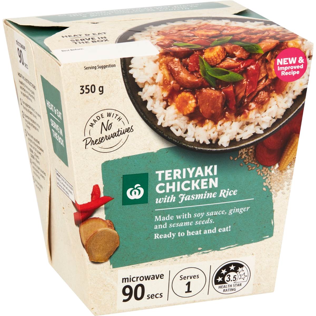 Woolworths Ready to Eat Meal Teriyaki Chicken With Rice