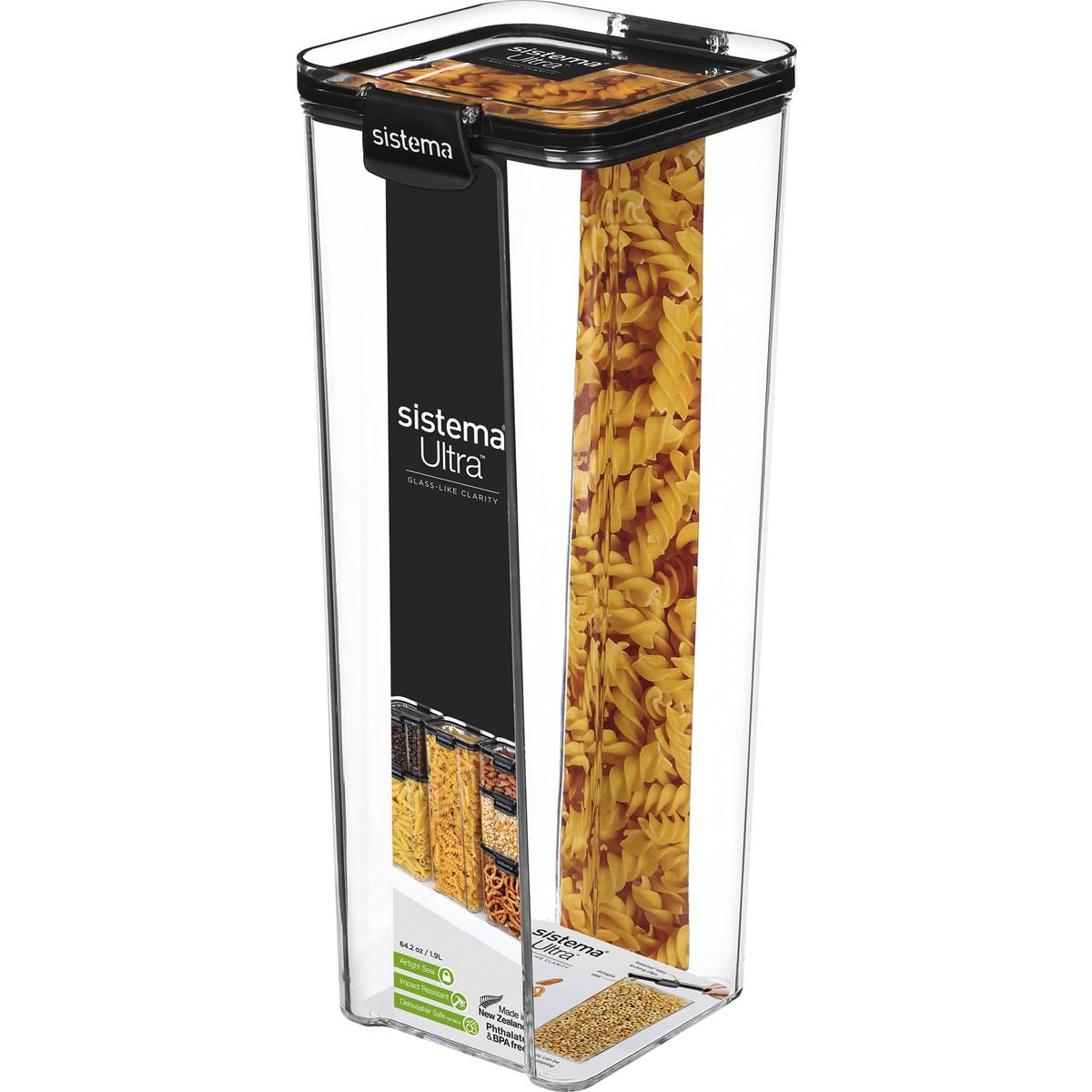 Sistema Ultra Large Square Food Container 1.9L each