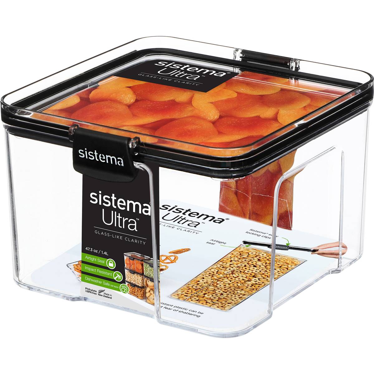 Sistema Ultra Large Square Food Container 1.4L each